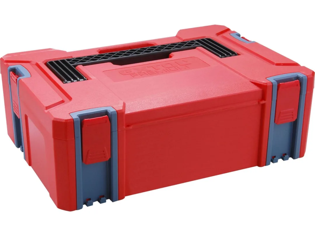 vrtačka aku, 12V Li-ion (2x) a bruska úhlová 125mm v plastovém boxu i