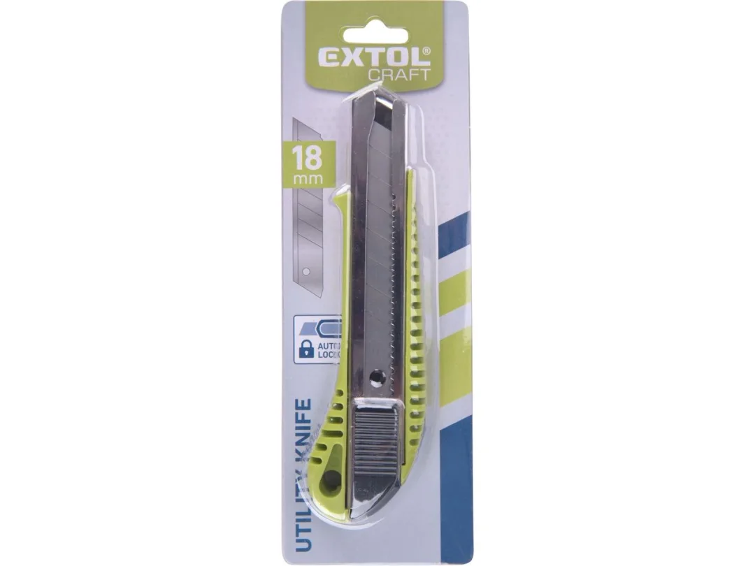 nůž ulamovací s kovovou výstuhou, 18mm Auto-lock c