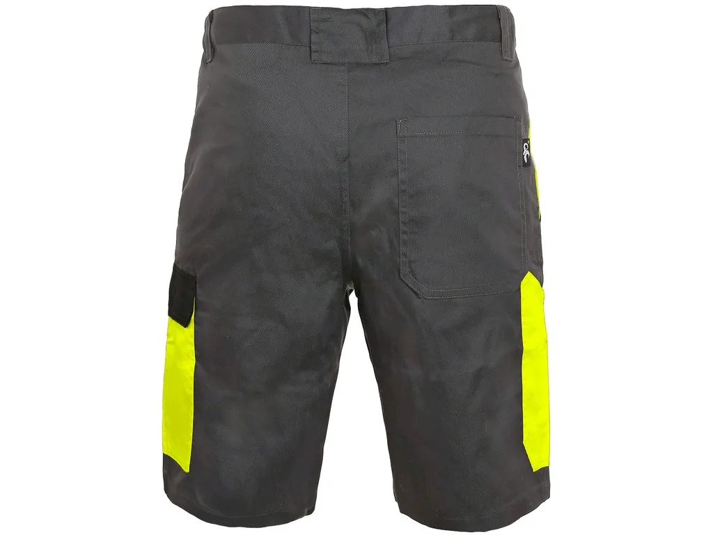 Kalhoty s náprsenkou pánské PHOENIX, šedo-žluté, 65% polyester 35% bavlna 190g/m2, vel. 46 - 64 a