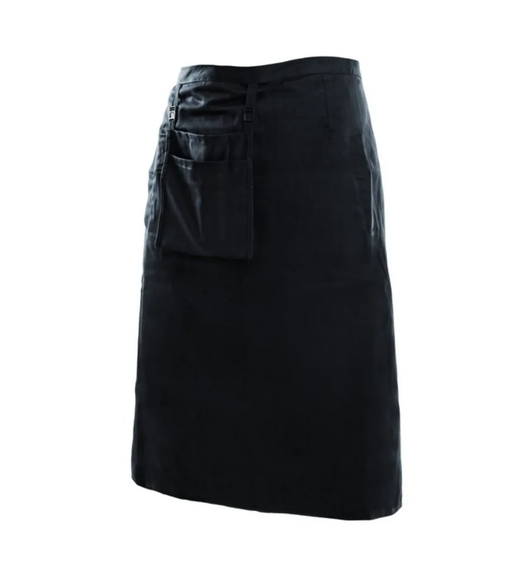 Zástěra číšnická dlouhá do pasu, černá, kepr 35% bavlna, 65% polyester Zástěra číšnická dlouhá do pasu, černá, kepr 35% bavlna, 65% polyester