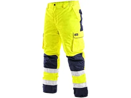 Pánské reflexní kalhoty CARDIFF, zimní, žluté, vel. XXXL Pánské reflexní kalhoty CARDIFF, zimní, žluté, vel. XXXL