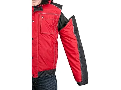 Bunda CXS IRVINE, zimní, pánská, červeno-černá, vel. 3XL b