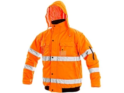 Pánská reflexní bunda LEEDS, zimní, oranžová, vel. 3XL Pánská reflexní bunda LEEDS, zimní, oranžová, vel. 3XL