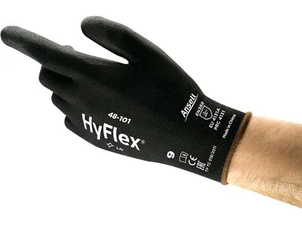 Povrstvené rukavice ANSELL HYFLEX 48-101, černé, vel. 08 Povrstvené rukavice ANSELL HYFLEX 48-101, černé, vel. 08