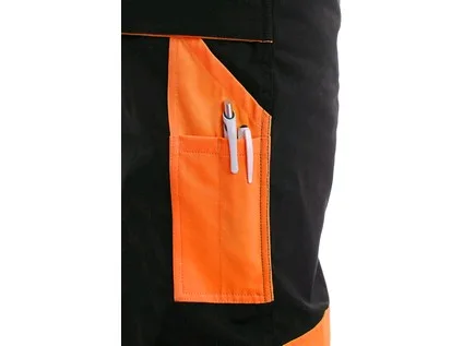 Kalhoty do pasu CXS SIRIUS BRIGHTON, černo-oranžová, vel. 60 b