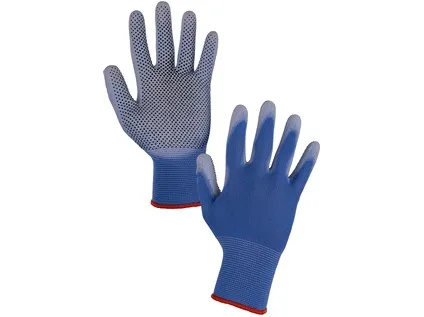 Rukavice BRITA DOTS, máčené v PU a PVC terčíky, vel: 10-11 Rukavice BRITA DOTS, máčené v PU a PVC terčíky, vel: 10-11