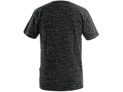 Tričko CXS DARREN, krátký rukáv, potisk CXS logo, černé, vel. XL a
