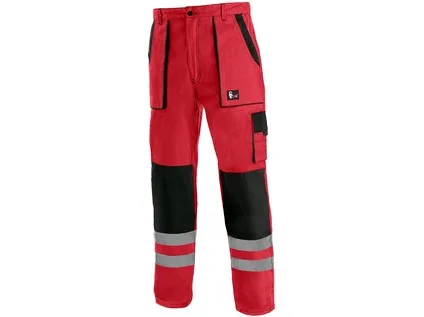 Kalhoty CXS LUXY BRIGHT, pánské, červeno-černé, roz. 52 - 