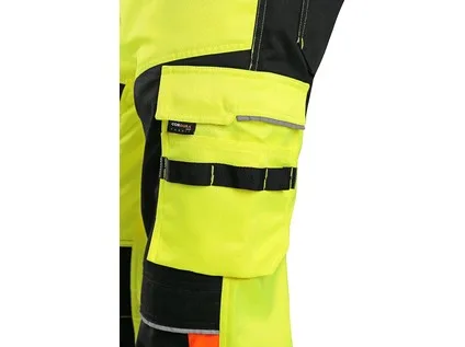 Kalhoty CXS BENSON výstražné, pánské, žluto-černé, vel. 52 b