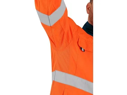 Blůza CXS HALIFAX, výstražná se síťovinou, pánská, oranžovo-modrá, vel. 62 b