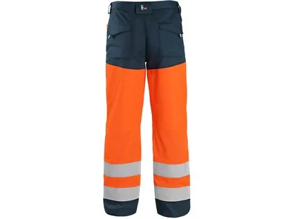 Kalhoty CXS HALIFAX, výstražné se síťovinou, pánské, oranžovo-modré, vel. 56 a
