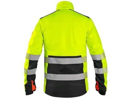 Bunda CXS BENSON, výstražná, softshell, žluto-černá, vel. S a