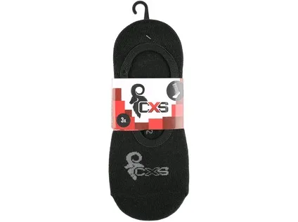Ponožky CXS LOWER, ťapky, nízké, černé, balení po 3 párech, vel. 39-42 a