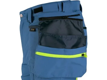 Kalhoty CXS NAOS pánské, modro-modré, HV žluté doplňky, vel. 50 c
