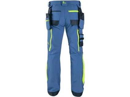 Kalhoty CXS NAOS pánské, modro-modré, HV žluté doplňky, vel. 56 a