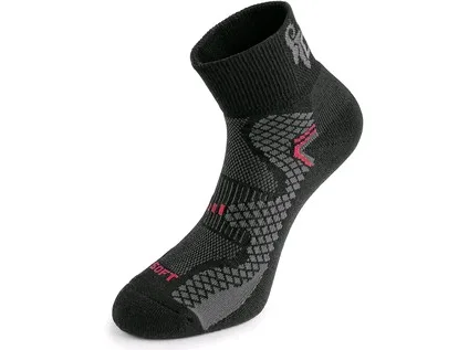 Ponožky CXS SOFT, černo-červené, vel. 48 Ponožky CXS SOFT, černo-červené, vel. 48