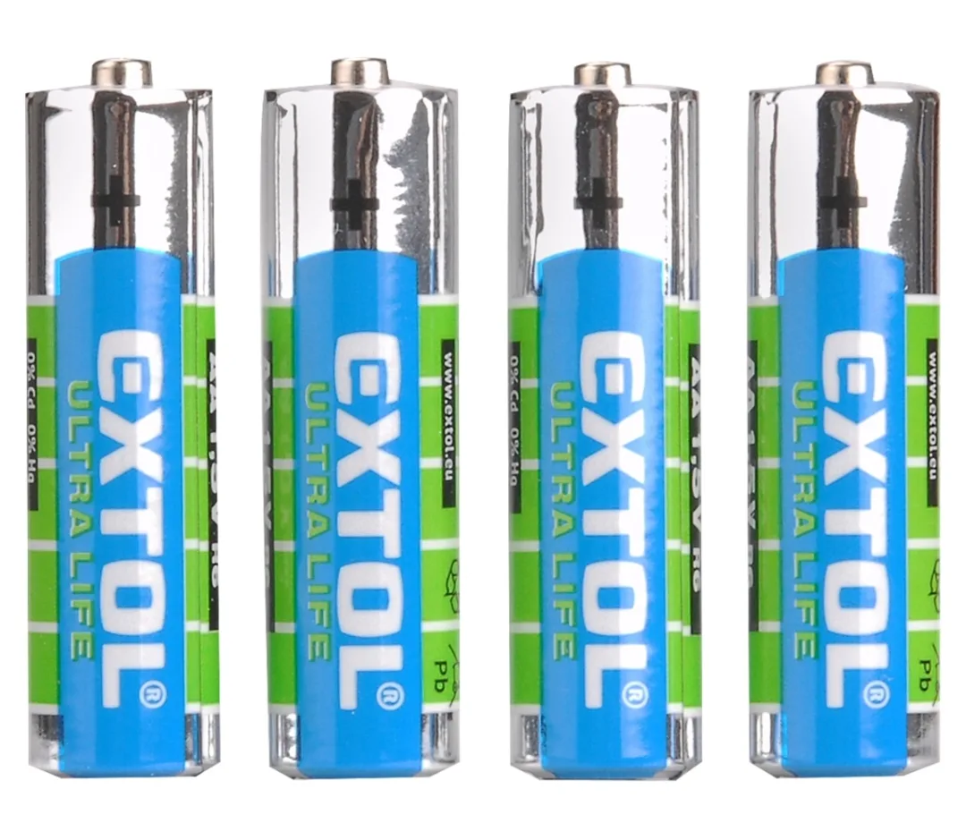 baterie zink-chloridové, 4ks, 1,5V AA (R6) baterie zink-chloridové, 4ks, 1,5V AA (R6)