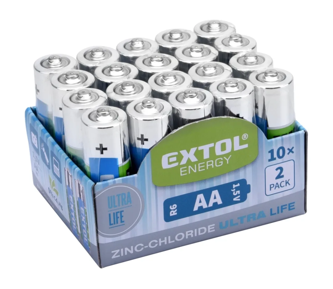 baterie zink-chloridové, 20ks, 1,5V AA (R6) baterie zink-chloridové, 20ks, 1,5V AA (R6)