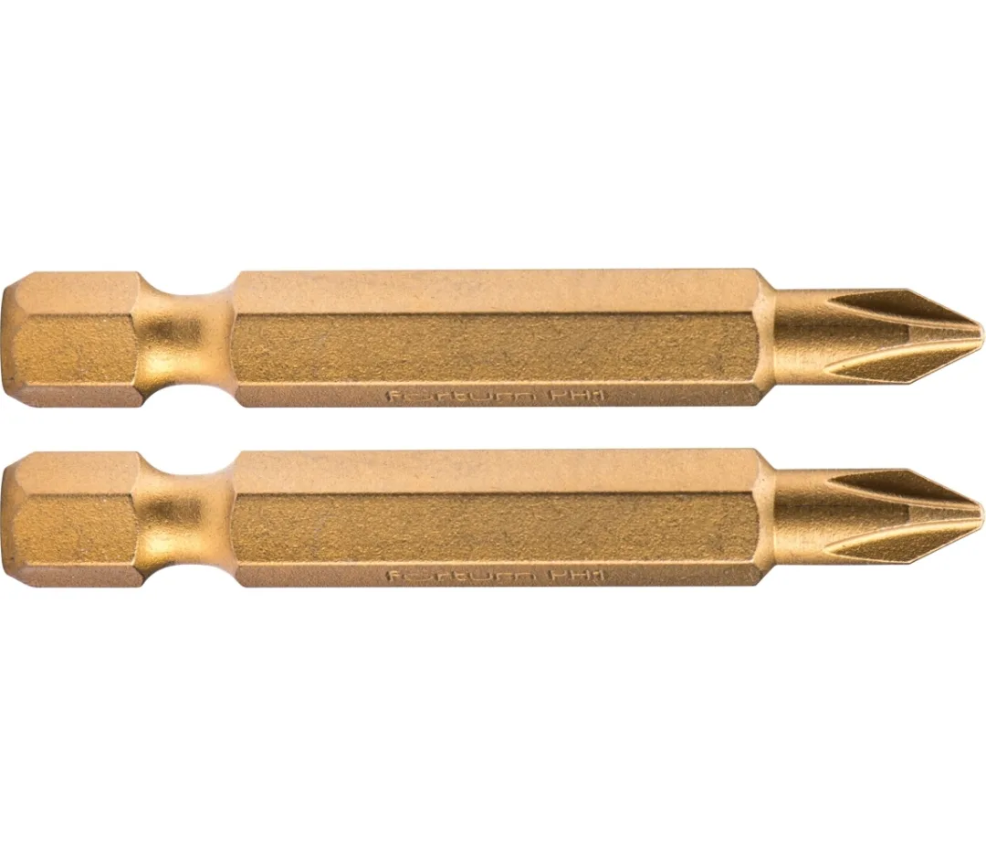 bit křížový phillips, sada 2ks, PH 1x50mm,titan. úprava, S2 bit křížový phillips, sada 2ks, PH 1x50mm,titan. úprava, S2