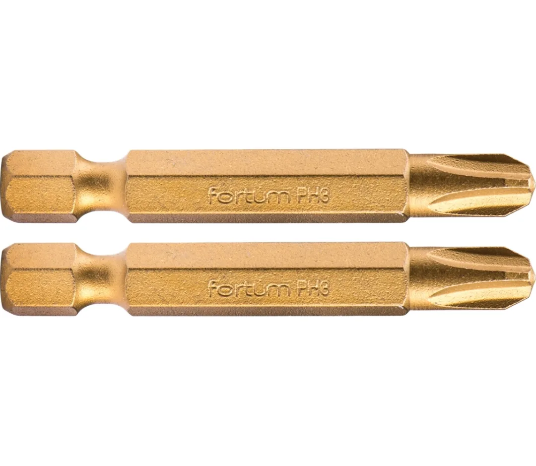 bit křížový phillips, sada 2ks, PH 3x50mm,titan. úprava, S2 bit křížový phillips, sada 2ks, PH 3x50mm,titan. úprava, S2