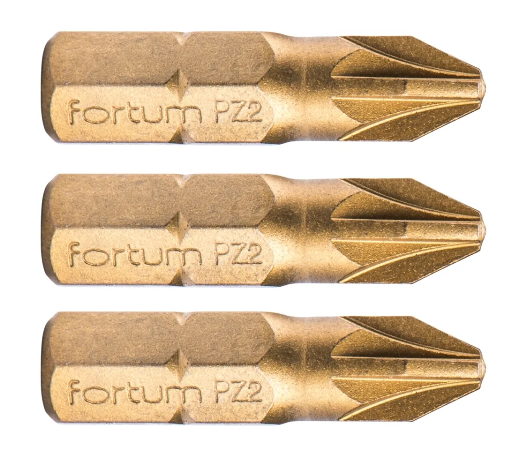 bit křížový pozidriv, sada 3ks, PZ 2x25mm,titan. úprava, S2 bit křížový pozidriv, sada 3ks, PZ 2x25mm,titan. úprava, S2