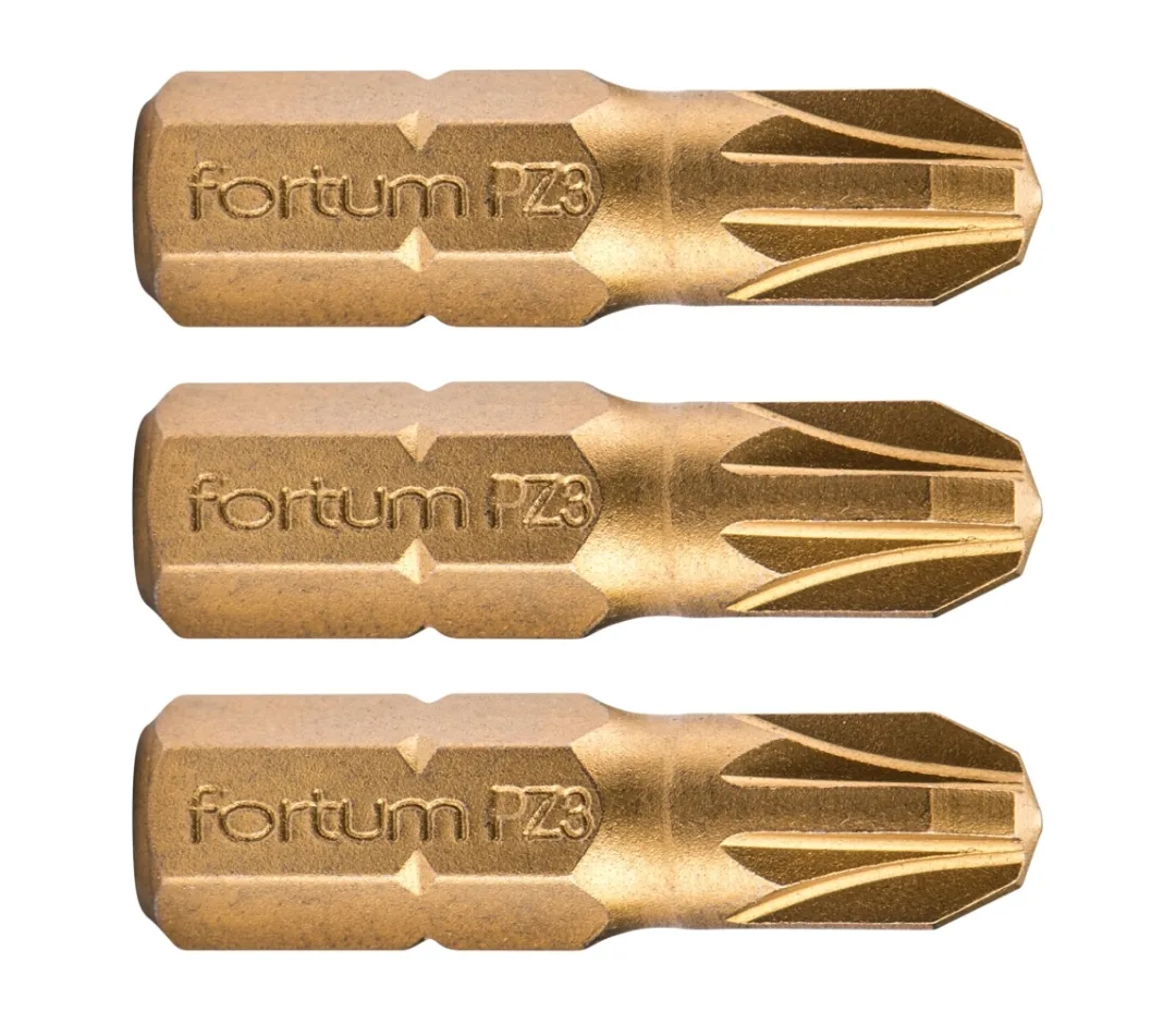 bit křížový pozidriv, sada 3ks, PZ 3x25mm,titan. úprava, S2 bit křížový pozidriv, sada 3ks, PZ 3x25mm,titan. úprava, S2