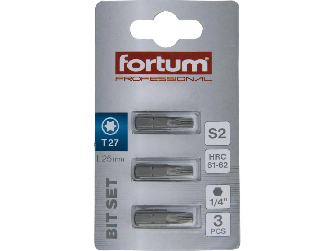 bit TORX, sada 3ks, T 27x25mm, S2 a