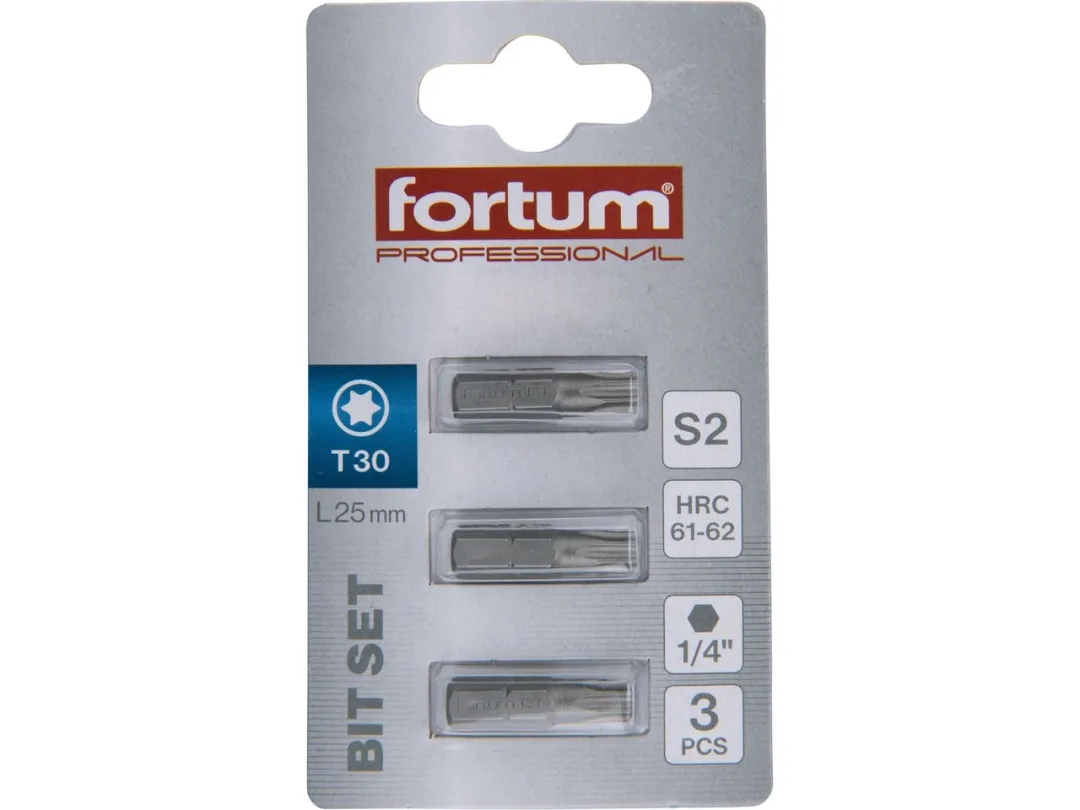 bit TORX, sada 3ks, T 30x25mm, S2 a