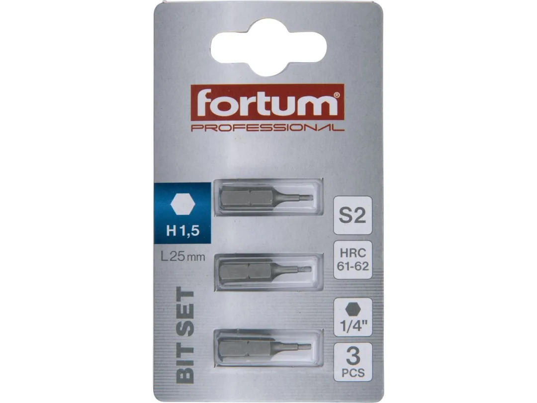 bit imbus sada 3ks, H 1,5x25mm, S2 a