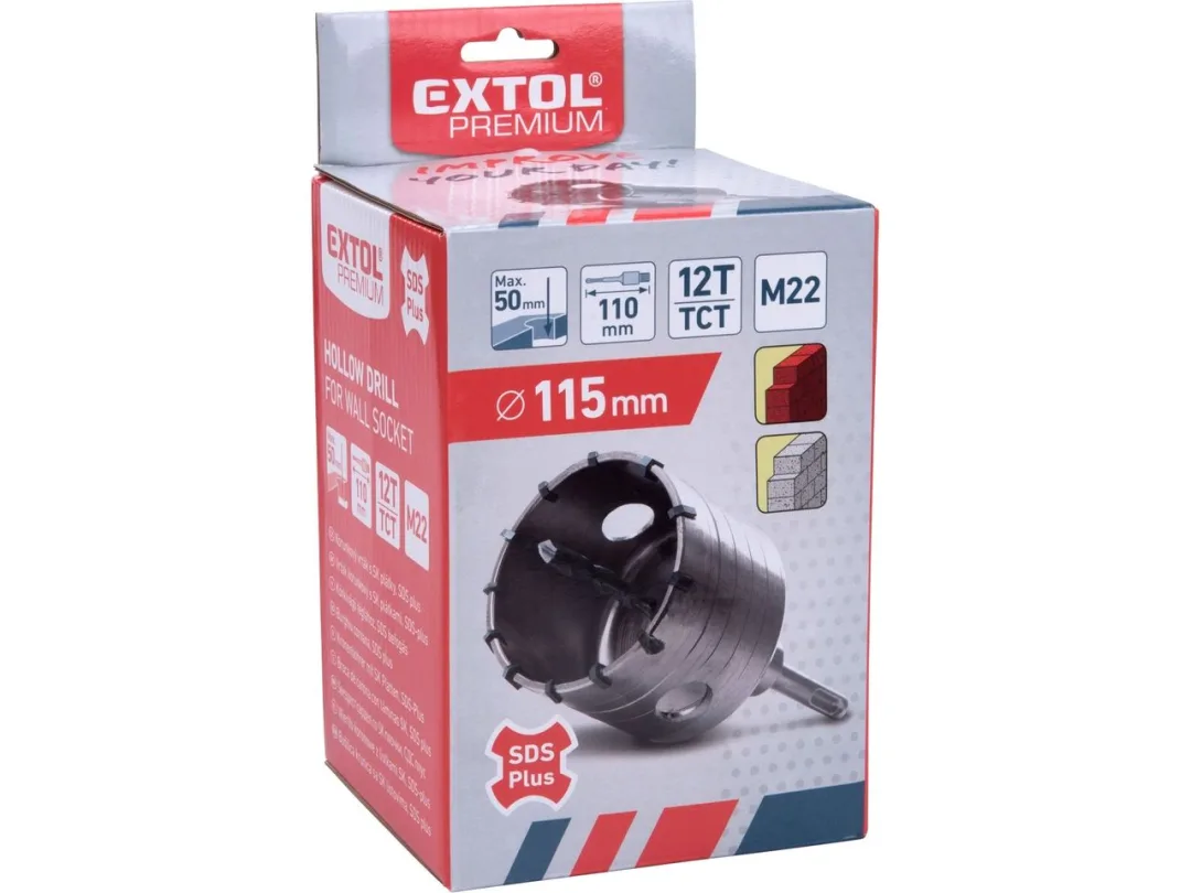 vrták SDS PLUS do zdiva korunkový, O 115mm x 110mm, M22 c