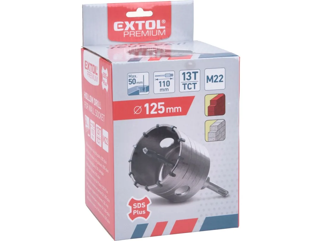 vrták SDS PLUS do zdiva korunkový, O 125mm x 110mm, M22 a