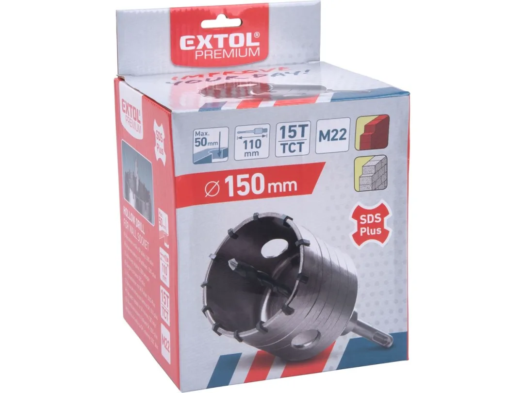 vrták SDS PLUS do zdiva korunkový, O 150mm x 110mm, M22 a