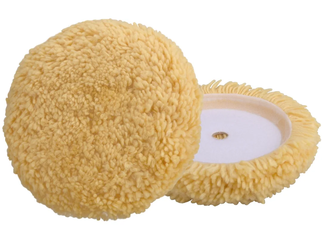 kotouč leštící vlněný, žlutý, T180, 190mm, 1ply vlna 50/50, suchý zip 150mm kotouč leštící vlněný, žlutý, T180, 190mm, 1ply vlna 50/50, suchý zip 150mm