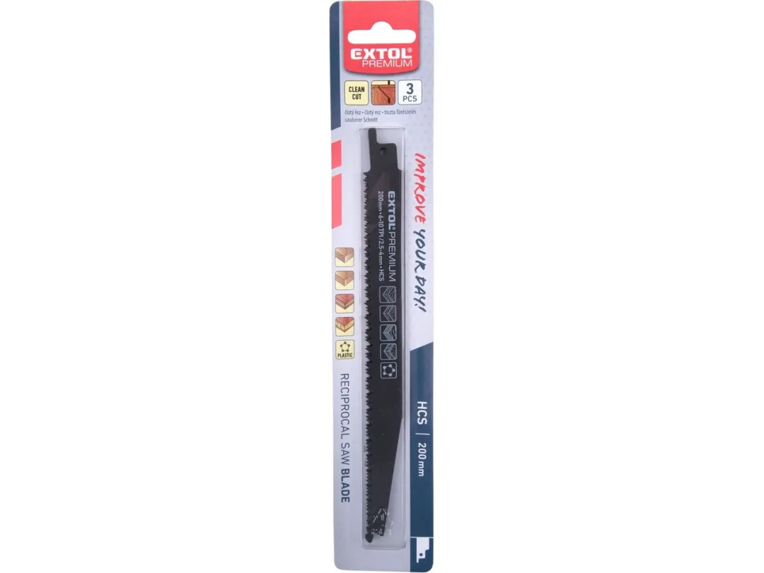 plátky do pily ocasky 3ks, 200x19x1,25mm, HCS b
