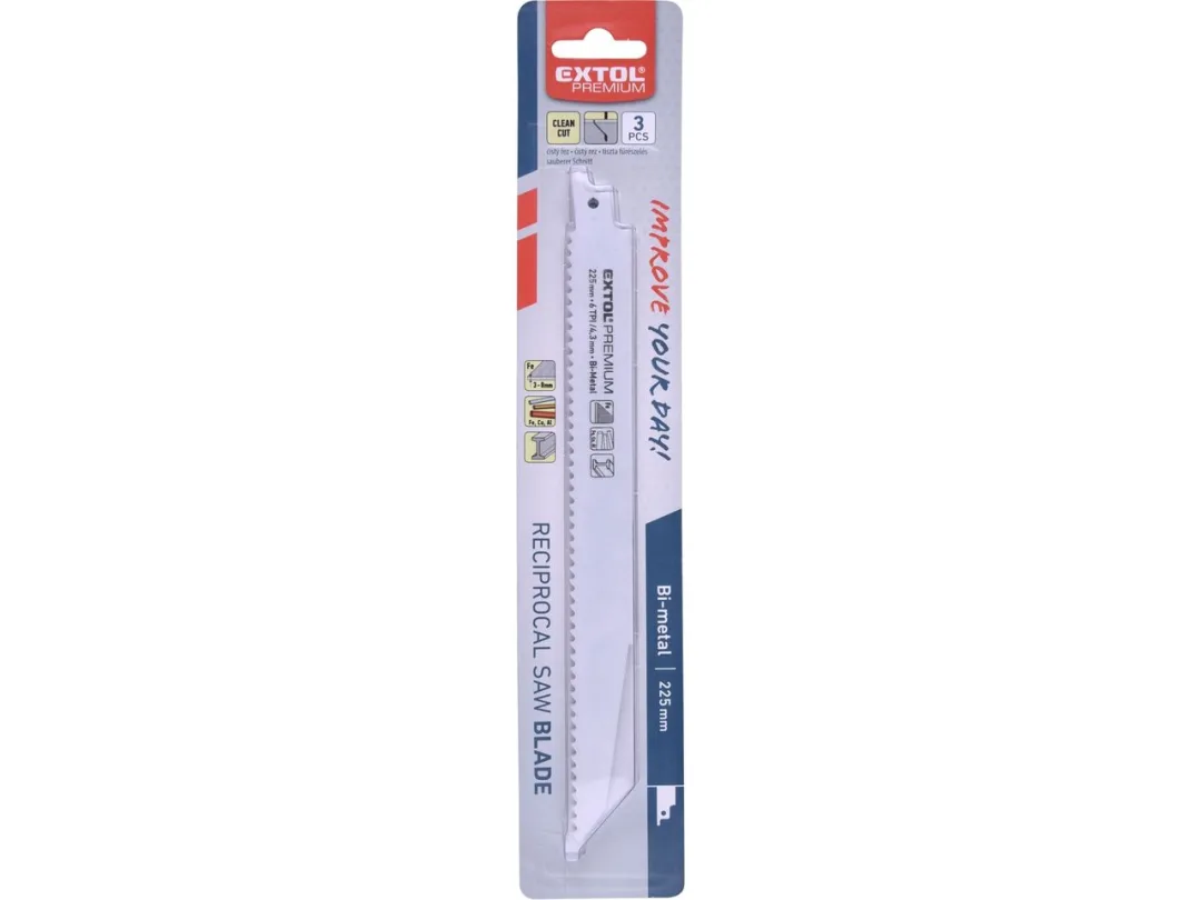 plátky do pily ocasky 3ks, 225x22x1,6mm, Bi-metal a