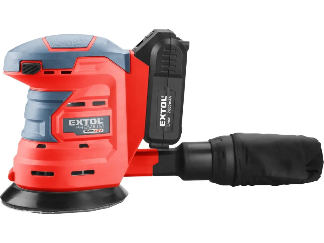 bruska excentrická aku SHARE20V, 125mm, 20V Li-ion, 2000mAh c