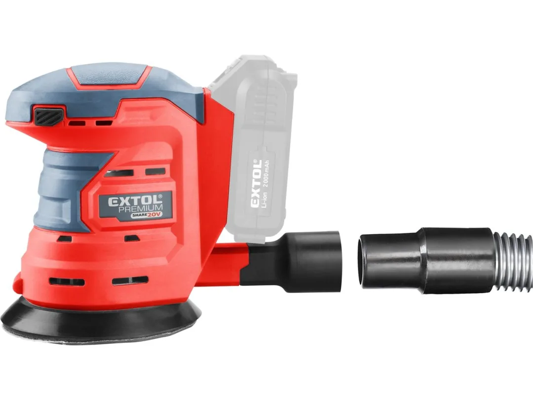 bruska excentrická aku SHARE20V, 125mm, 20V Li-ion, bez baterie a nabíječky d