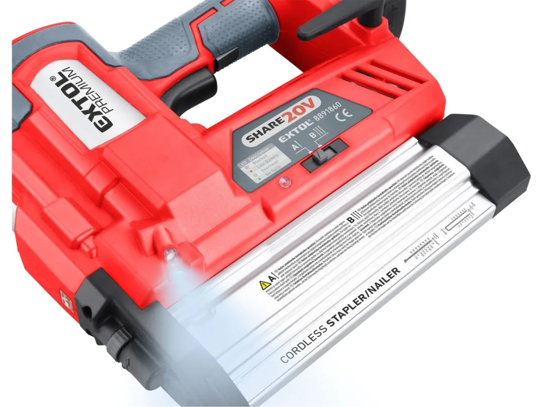 hřebíkovačka/sponkovačka aku SHARE20V, 20V Li-ion, 2000mAh c