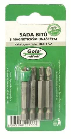 Sada bitů PZ2 s magnet.unašečem 5 dílů Gola Sada bitů PZ2 s magnet.unašečem 5 dílů Gola