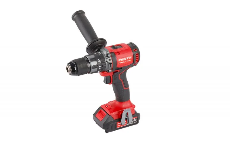 Vrtačka AKU s příklepem FESTA "BRUSHLESS"SHARE20V baterie 2 a 4Ah,nabíječka,kufr