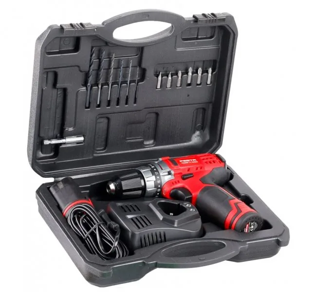 Vrtačka AKU FESTA 12V set 2x baterie 1.5A, nabíčka, kufr, příslušenství a