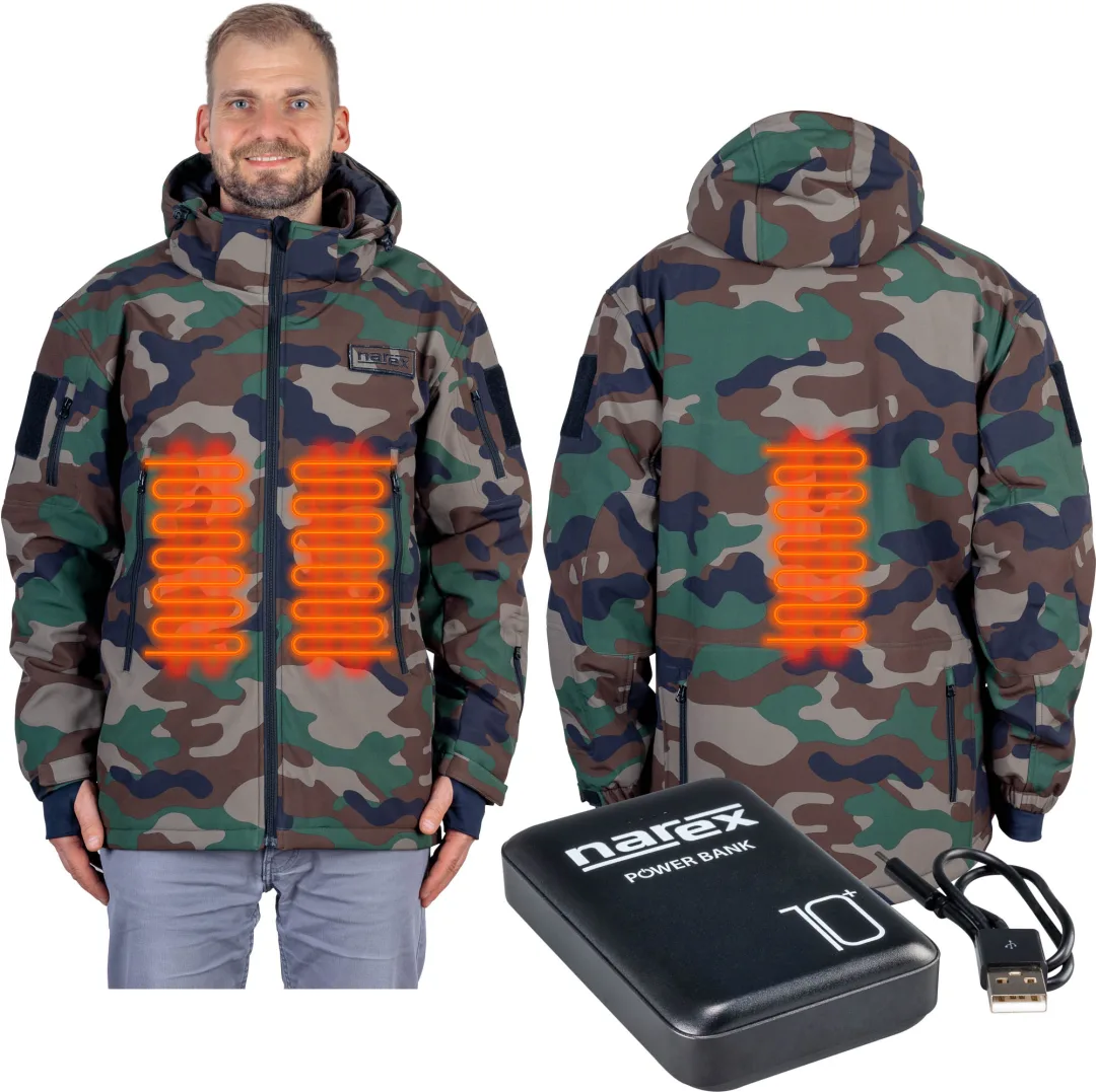 Bunda vyhřívaná + Powerbanka vel M CHJ-M SET Narex Camouflage Bunda vyhřívaná + Powerbanka vel M CHJ-M SET Narex Camouflage