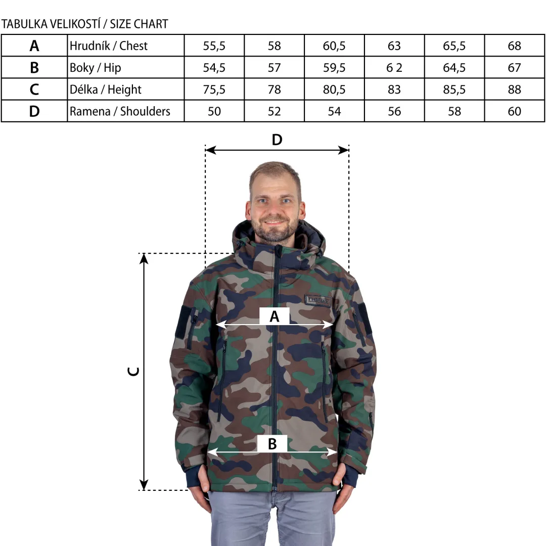 Bunda vyhřívaná + Powerbanka vel M CHJ-M SET Narex Camouflage h