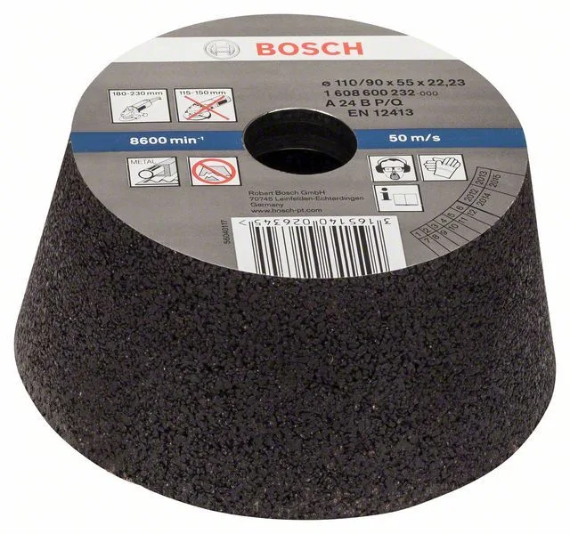 Brusný hrnec, kónický - kov/litina - 90 mm, 110 mm, 55 mm, 24 Brusný hrnec, kónický - kov/litina - 90 mm, 110 mm, 55 mm, 24