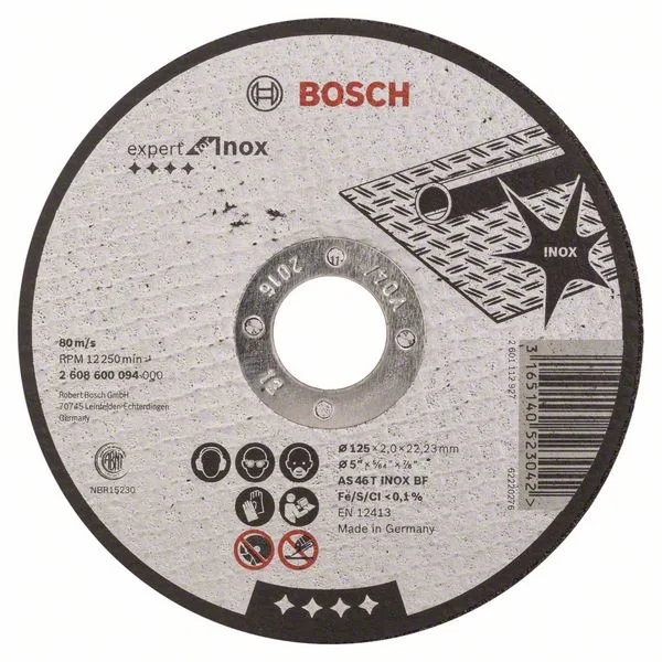 Dělicí kotouč rovný Expert for Inox AS 46 T INOX BF, 125 mm, 2,0 mm Dělicí kotouč rovný Expert for Inox AS 46 T INOX BF, 125 mm, 2,0 mm