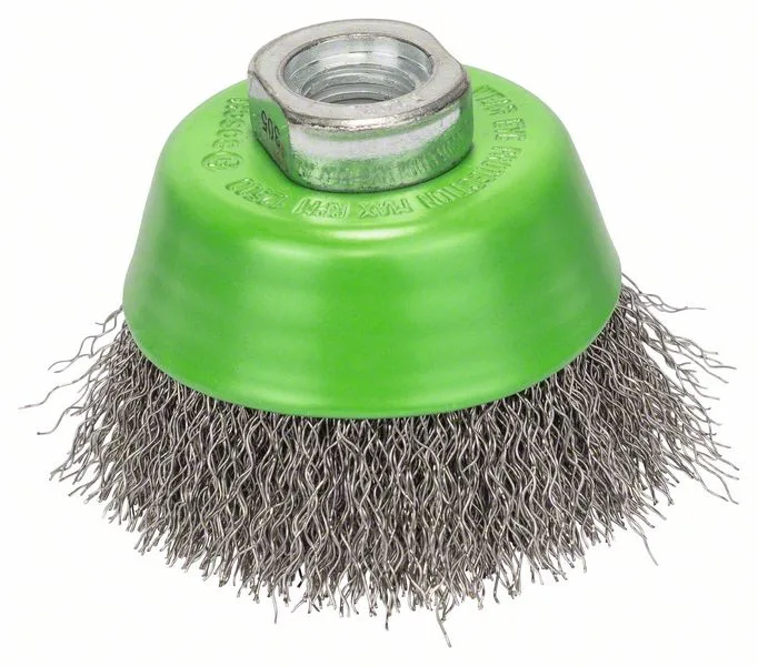 Hrncový kartáč, nerezový 65 mm, 0,3 mm, M14 Hrncový kartáč, nerezový 65 mm, 0,3 mm, M14