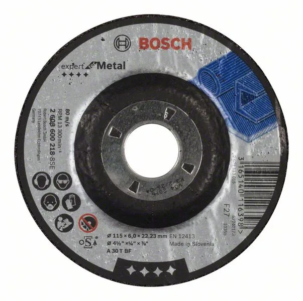 Hrubovací kotouč profilovaný Expert for Metal A 30 T BF, 115 mm, 6,0 mm Hrubovací kotouč profilovaný Expert for Metal A 30 T BF, 115 mm, 6,0 mm