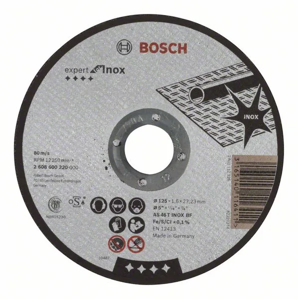 Dělicí kotouč rovný Expert for Inox AS 46 T INOX BF, 125 mm, 1,6 mm Dělicí kotouč rovný Expert for Inox AS 46 T INOX BF, 125 mm, 1,6 mm