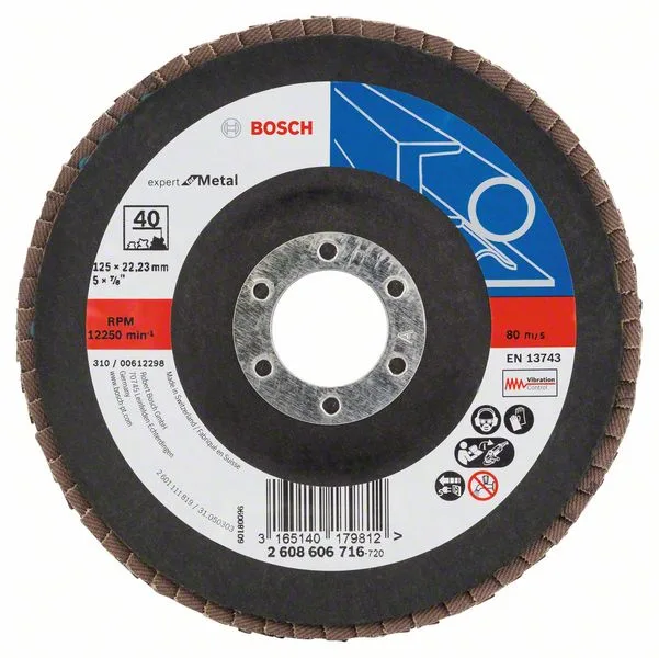 Lamelový brusný kotouč X551, Expert for Metal D = 125 mm; K = 40; lomený Lamelový brusný kotouč X551, Expert for Metal D = 125 mm; K = 40; lomený