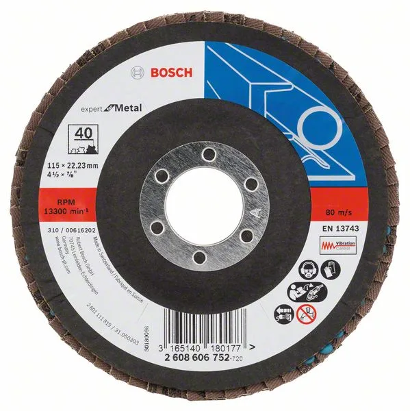 Lamelový brusný kotouč X551, Expert for Metal D = 115 mm; K = 40; lomený Lamelový brusný kotouč X551, Expert for Metal D = 115 mm; K = 40; lomený